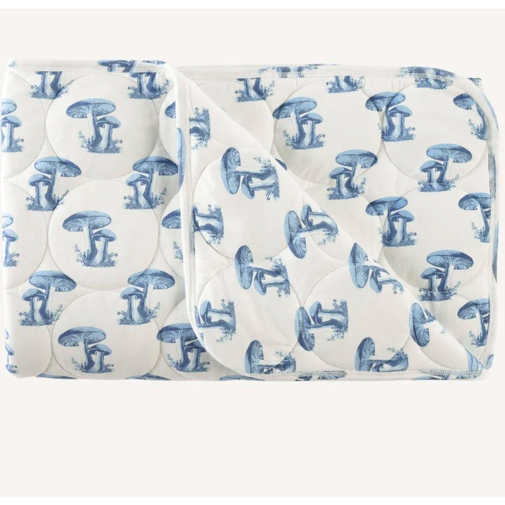 Kate Quinn Blue Forest Mushroom Quilt - Picture 3 of 6